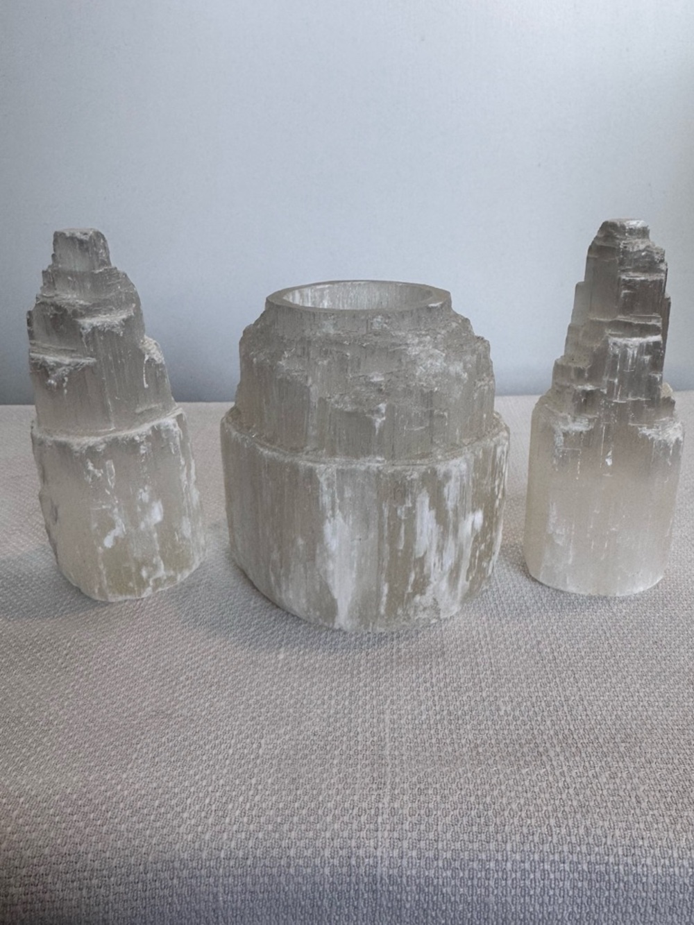 Selenite Crystal Purifying Votive Size Candle Holder